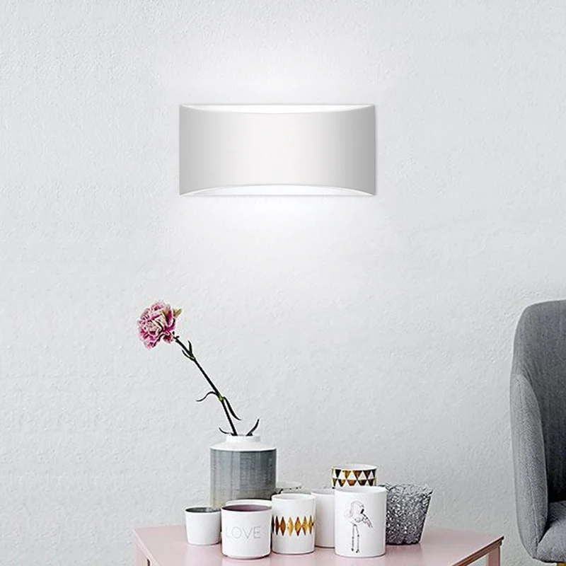 Metallic rechthoekige wandlamp Moderne geïntegreerde witte LED-wandlamp warm/witte verlichting