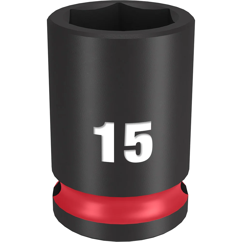 MILWAUKEE SHOCKWAVE Impact Duty 3/8" Drive 15MM Typisch 6 Point Socket