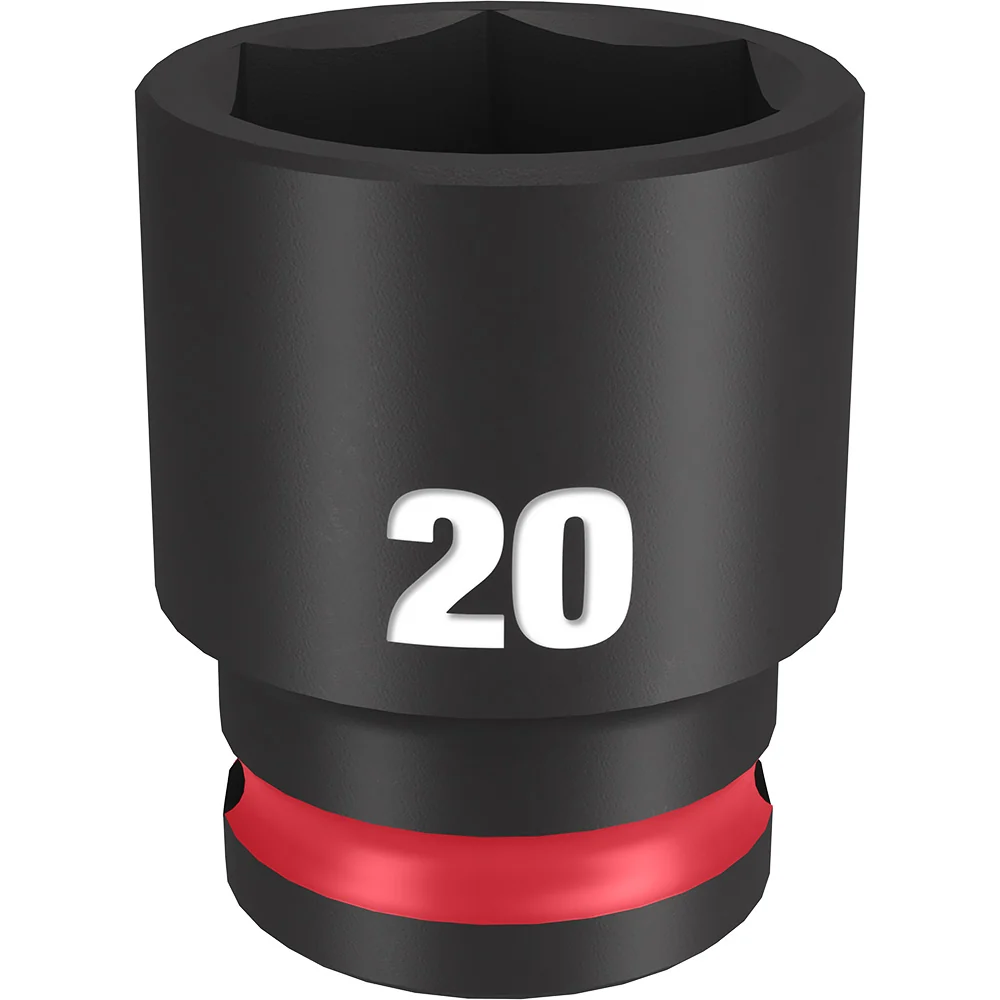 MILWAUKEE SHOCKWAVE Impact Duty 3/8" Drive 20MM Gebruikelijk 6 Point Socket