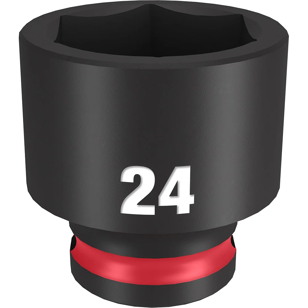 MILWAUKEE SHOCKWAVE Impact Duty 3/8" Drive 24MM Regulier 6 Point Socket
