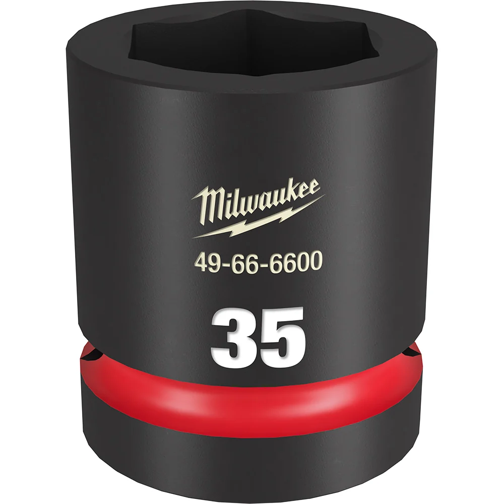 MILWAUKEE SHOCKWAVE Impact Duty 1" Drive 35MM Gebruikelijk 6 Point Socket