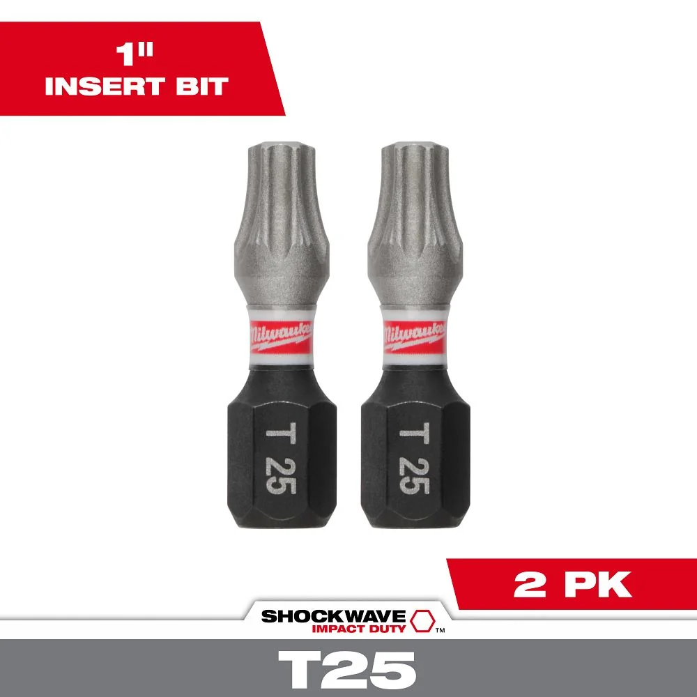 Milwaukee Tools Shockwave Insert Bit Torx T25-2 48-32-4436