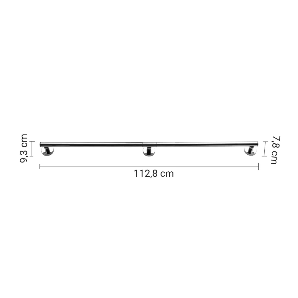 Prima Classe model handrail Gedy 112 cm - Verchroomd