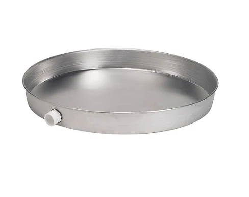 30" ID / 32" OD Round Lichtmetaal Commercial Water Heater Pan Side Drain