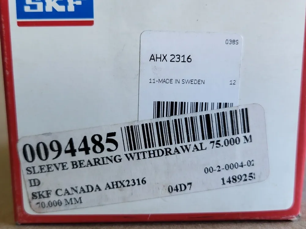 Sleeve Bearing Withdrawal AHX 2316