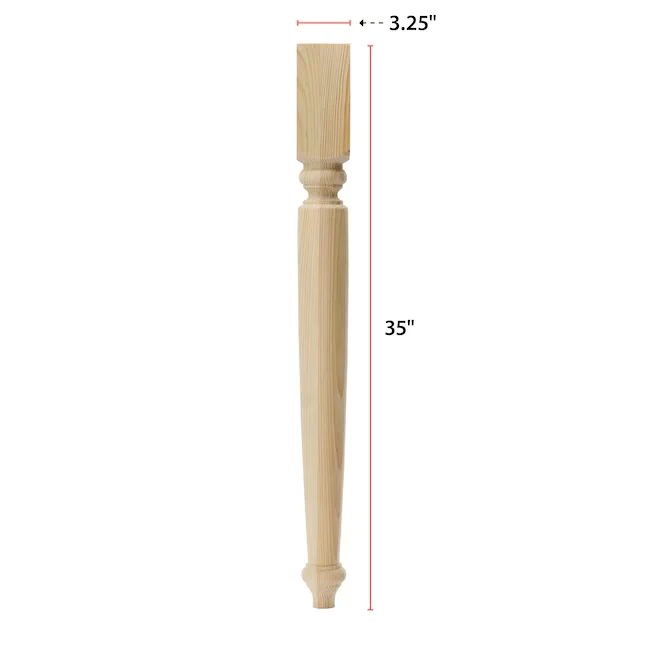 Waddell 3.25- x 35- Butcher Block Dennen End Table Leg