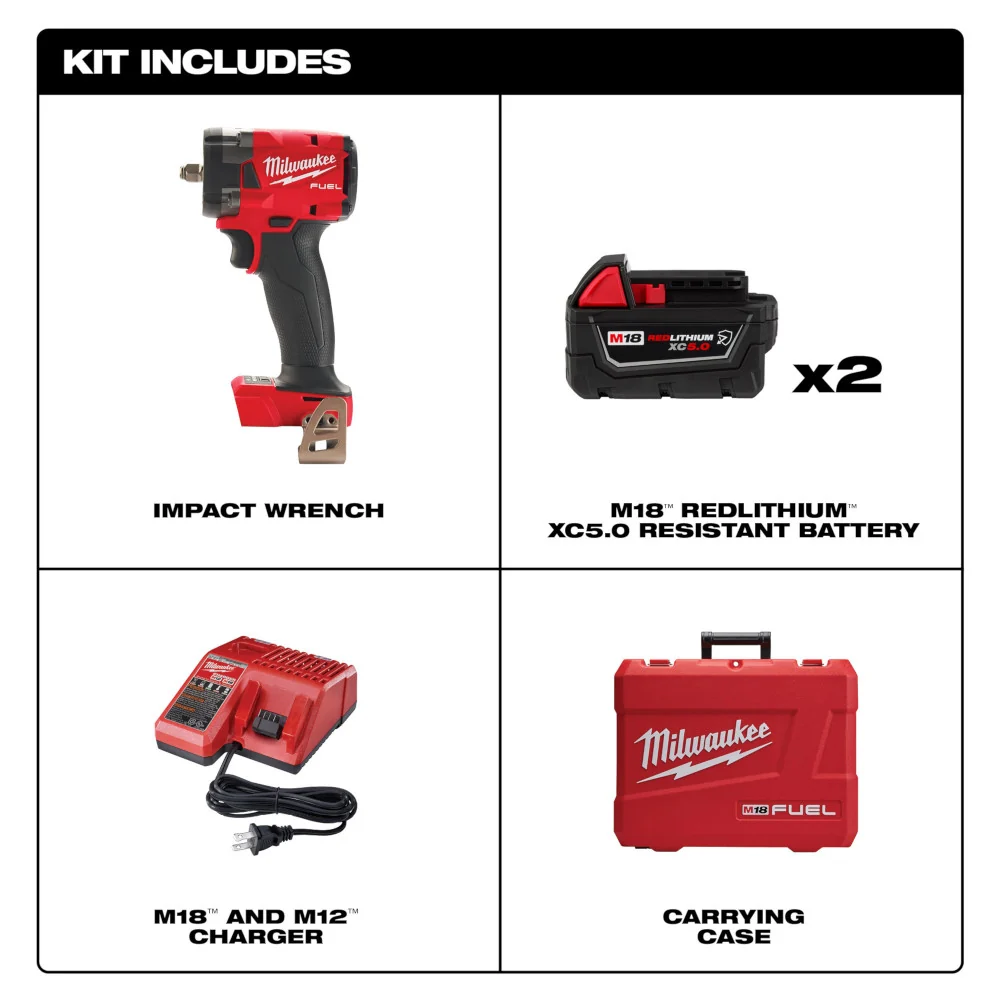 MILWAUKEE M18 FUEL™ 3/8" Beperkt Impact Wrench w/ Friction Ring Kit