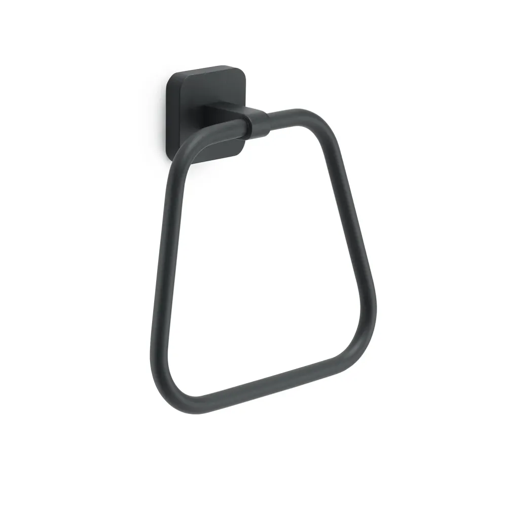 Ring napkin holder Gedy model Tonga 17x4.6xH16 - Doffe Black voor lagers en assen