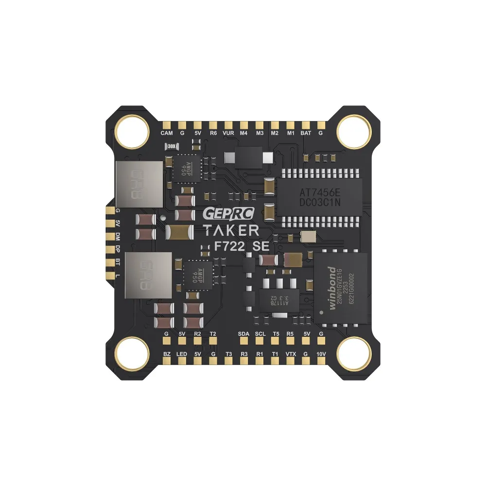 GEPRC TAKER F722 SE Flight Controller – STM32F722, 6 UARTs, 2–6S, MPU6000, Duaal BEC, 25.5x25.5mm FPV Drones