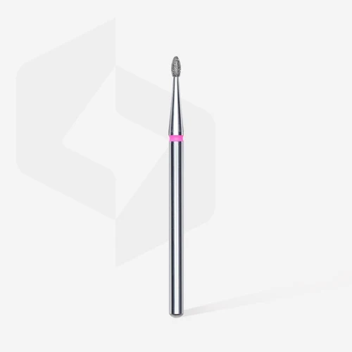 Diamond nail drill bit, “Bud” Rounded, 1.6*3.4 mm, Rood, STALEKS