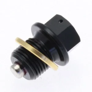 Tapón de vaciado de aceite TECNIUM magnético alu negro M19 x 1,50 x 14 | IP54 | Hittebestendig |
