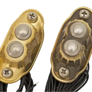 K-Tech Deluxe 2 button switch brass raw Harley-Davidson
