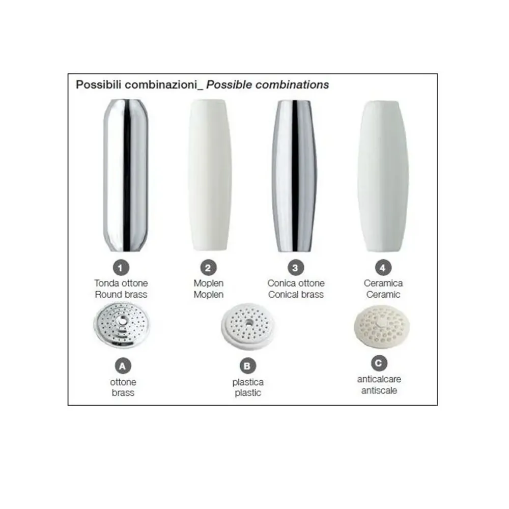 Violetta shower knob 2 and B disc moplen