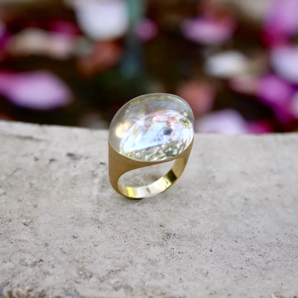 18K Gold H. Stern Golden Stones Ring Rock Crystal