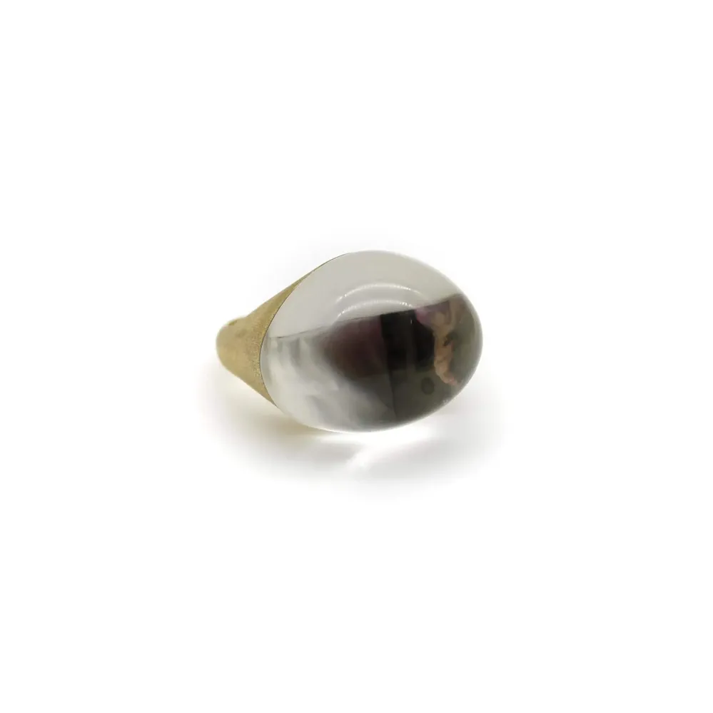 18K Gold H. Stern Golden Stones Ring Rock Crystal