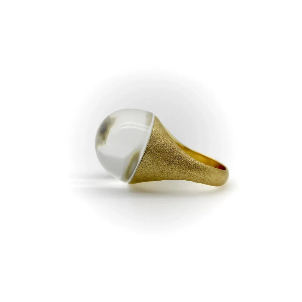 18K Gold H. Stern Golden Stones Ring Rock Crystal