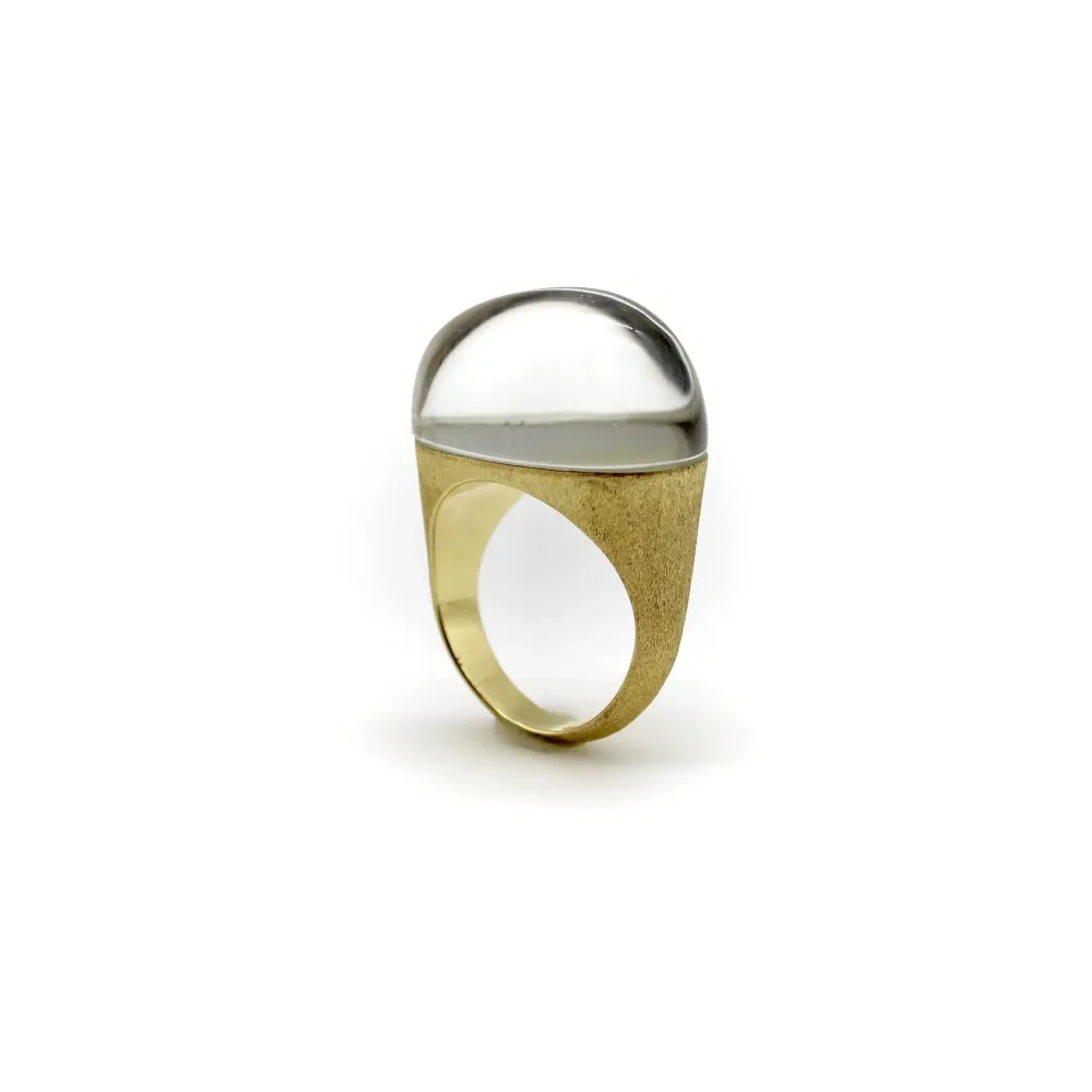 18K Gold H. Stern Golden Stones Ring Rock Crystal