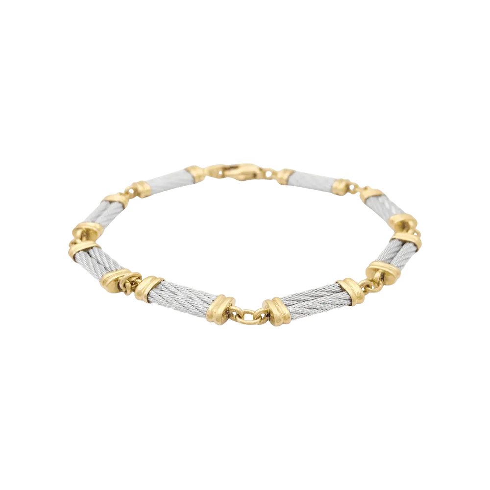 Bracelet Fred, "Force 10", yellow verguld, steel. - voor 2 inch Pijpen