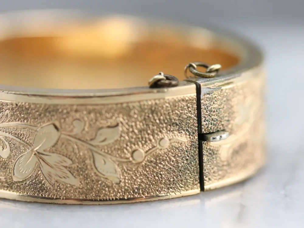 Engraved Ivy Vine Gold-Fill Bracelet