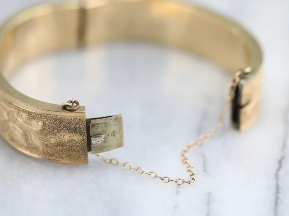 Engraved Ivy Vine Gold-Fill Bracelet