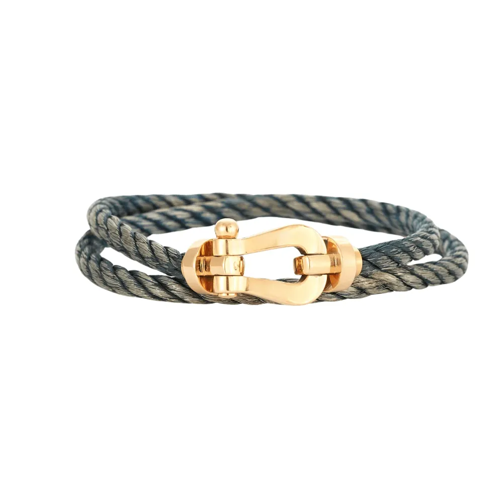 FRED - Bracelet Force 10 rose gouden and steel