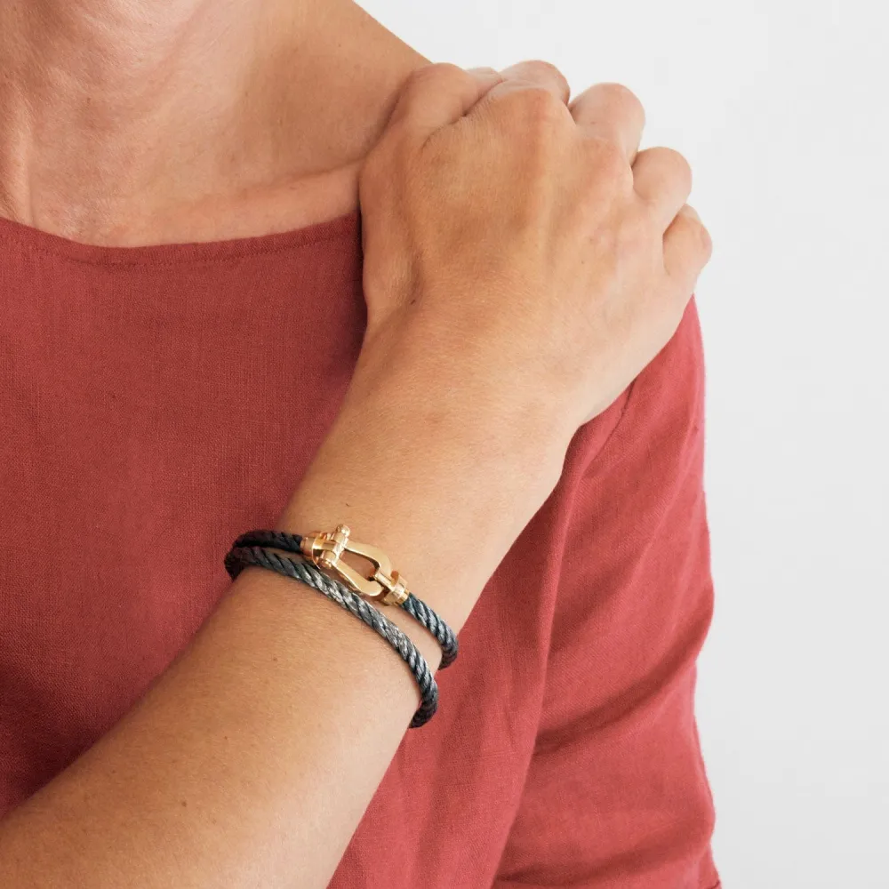 FRED - Bracelet Force 10 rose gouden and steel