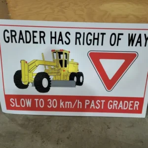 48" x 30" Grader Has Right Way Sign met CE-Keurmerk