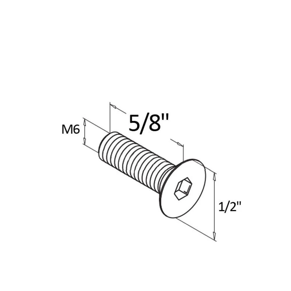 Q-railing 1/2" Flat Head Roestvast 5/8" Machine Screw