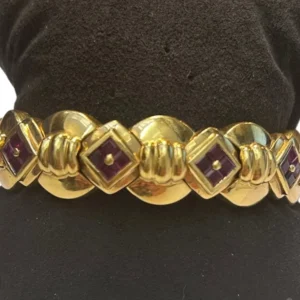 Rigid yellow gold bracelet