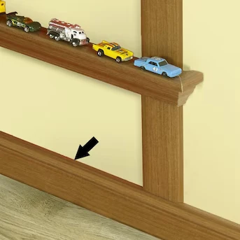 Verzonken Inteplast Group Building Products 3/8- x 3-3/16- x 8-ft Traditional Finished Polystyrene Baseboard Moulding