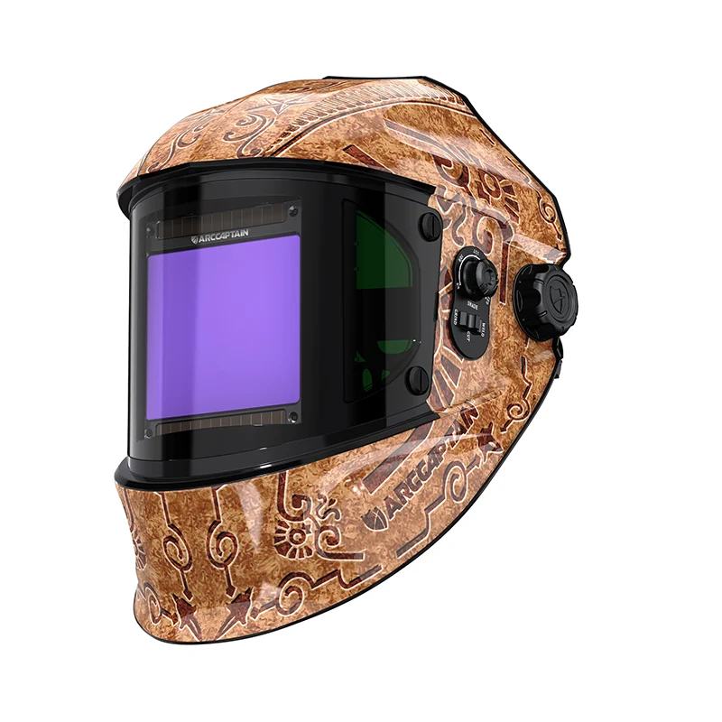Welding Helmets Auto Darkening Wood Etched EXSpace VisionX300