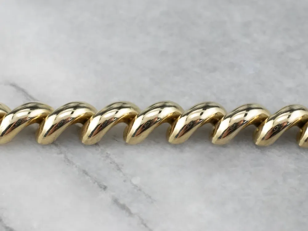 Yellow 14K Gold San Marco Chain Bracelet