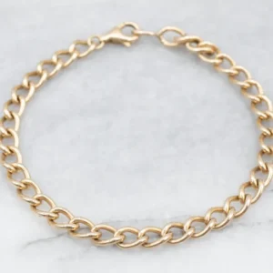 Yellow Gold Curb Chain Bracelet