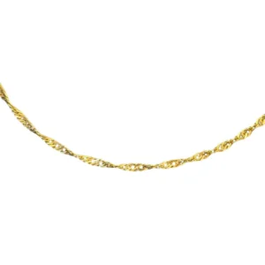 Yellow gold Singapore mesh chain
