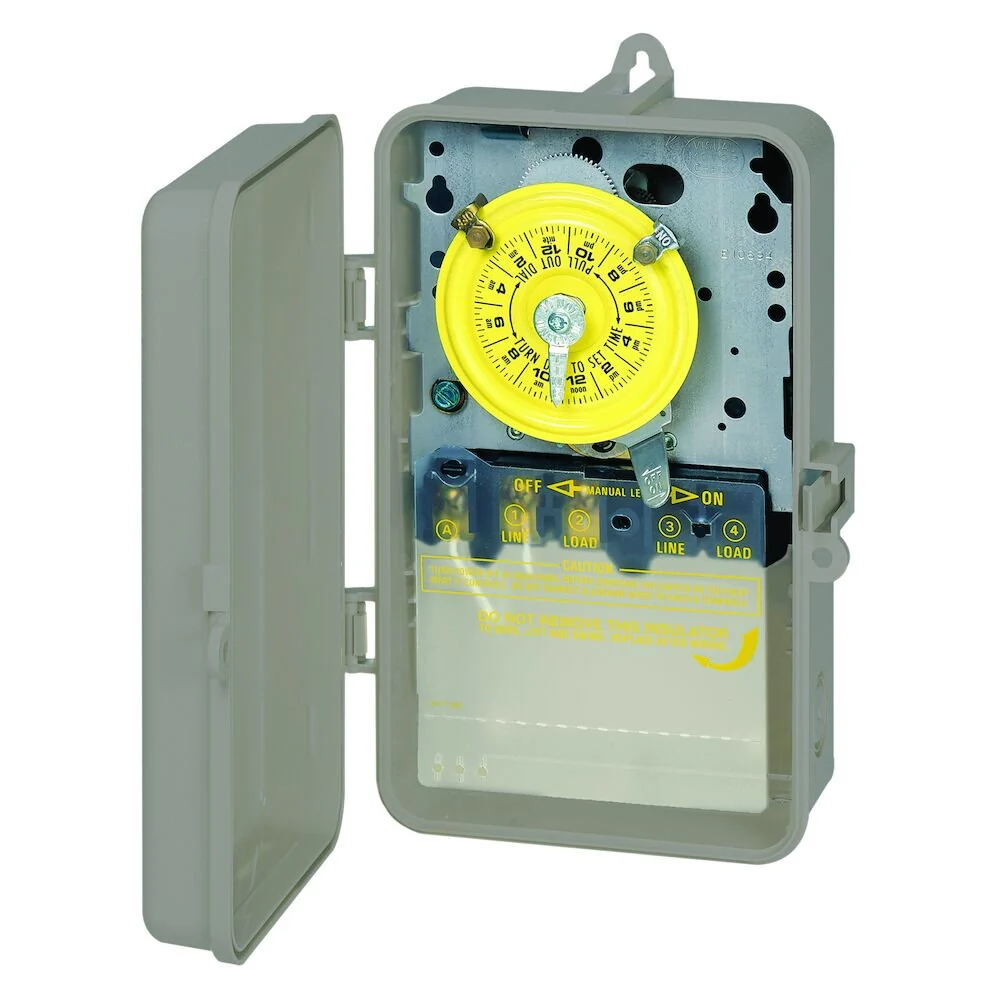 Hoge Kwaliteit DIN-rail Intermatic - T101P - 24-Hour Mechanical Time Switch, 120 VAC Indoor/Outdoor Kunststof Enclosure