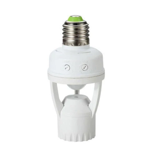 Industrieel Gecertificeerd PIR Infrarood Motion Sensor Detector Lamp Holder E27 LED -licht Socket Switch MCE24