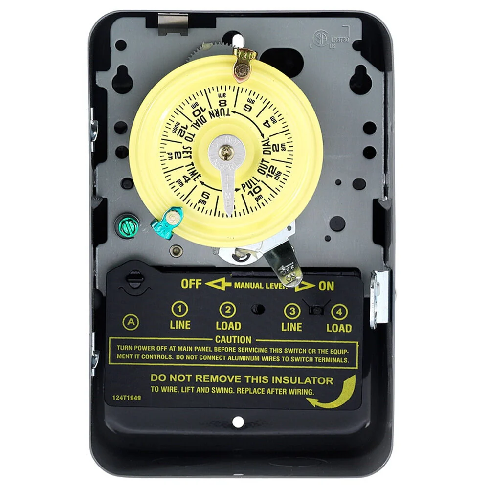 Intermatic - T104-50 - 24-Hour Mechanical Time Switch, 208-277 VAC, 1 Hour Interval met CE-Keurmerk