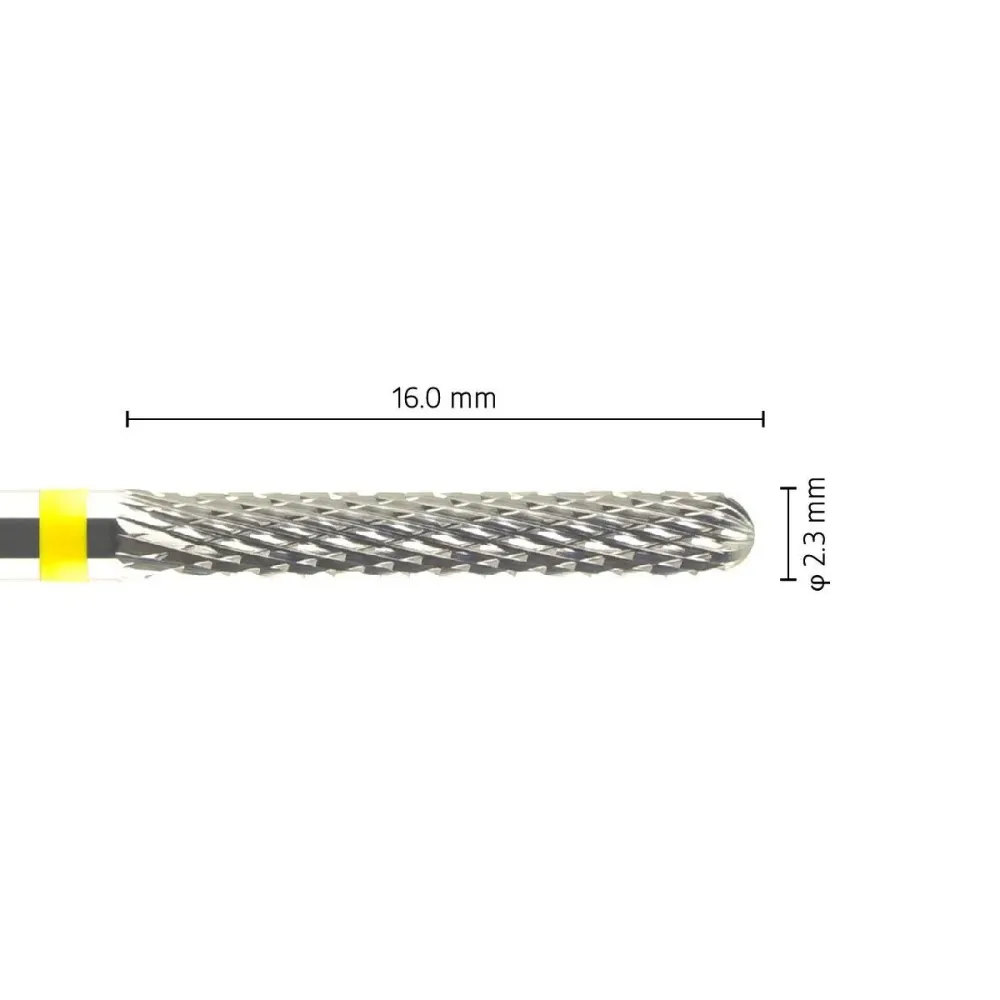Long Cylindrical Tungsten Carbide Burr - Metal Finish