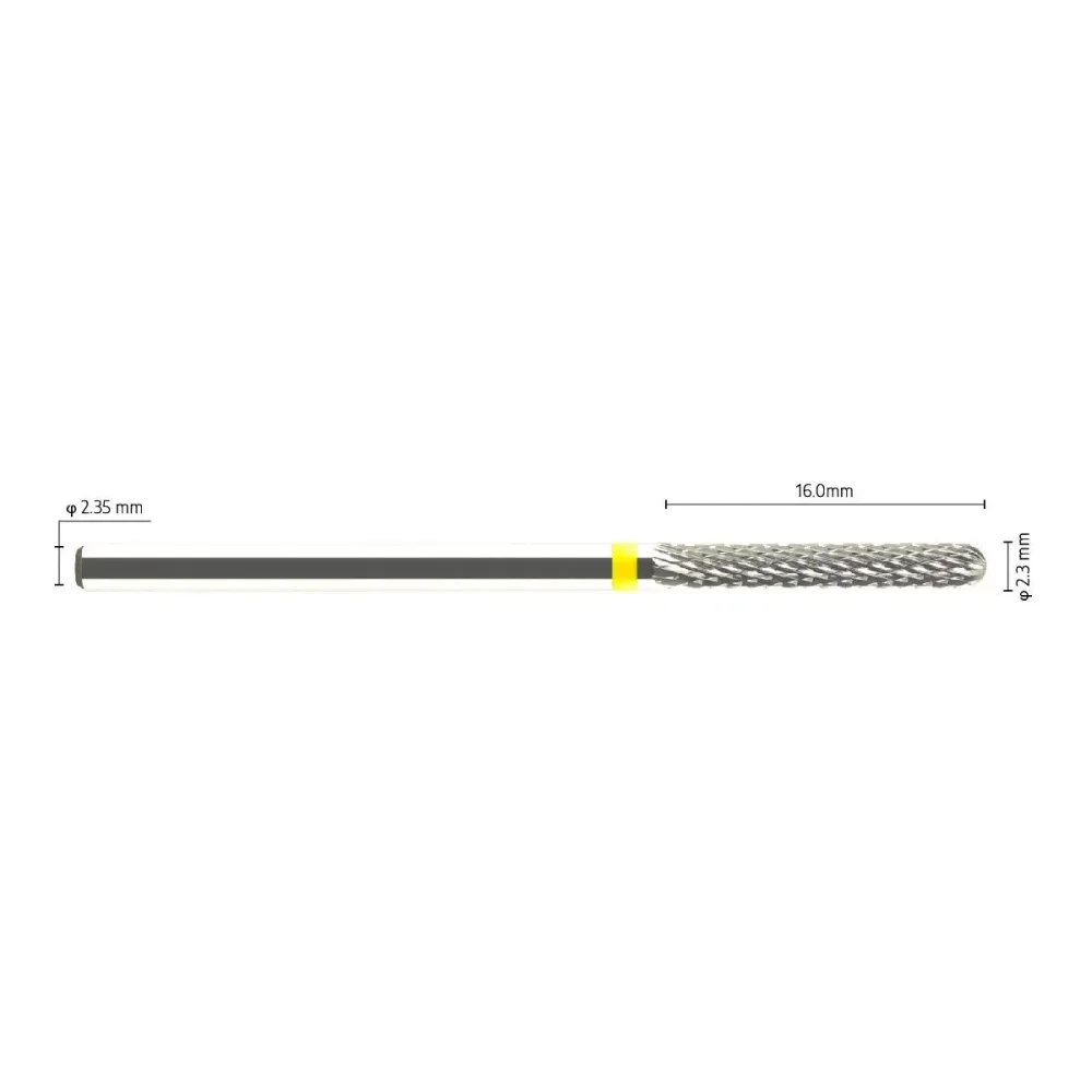 Long Cylindrical Tungsten Carbide Burr - Metal Finish