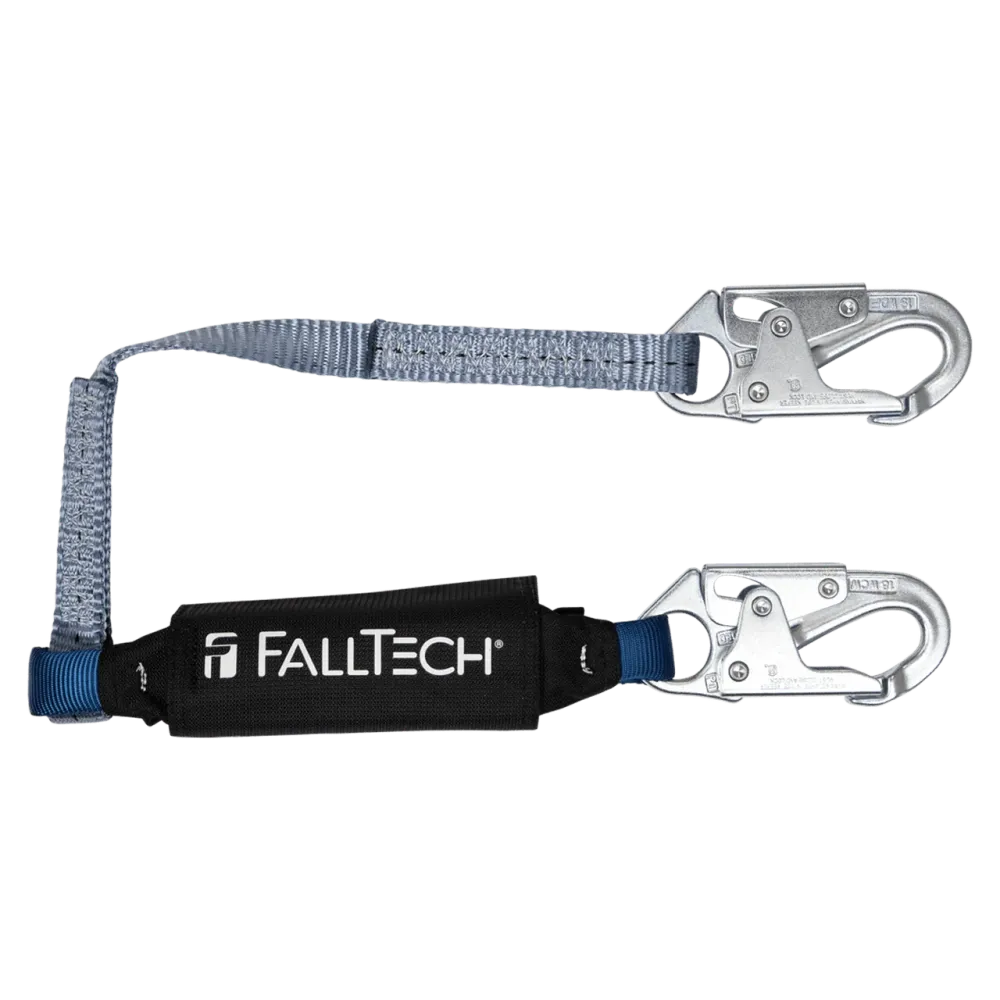 Blinde FALLTECH 3' VIEWPACK® Energy Absorbing Lanyard, Single-Leg w/ Rvs Snap Hooks