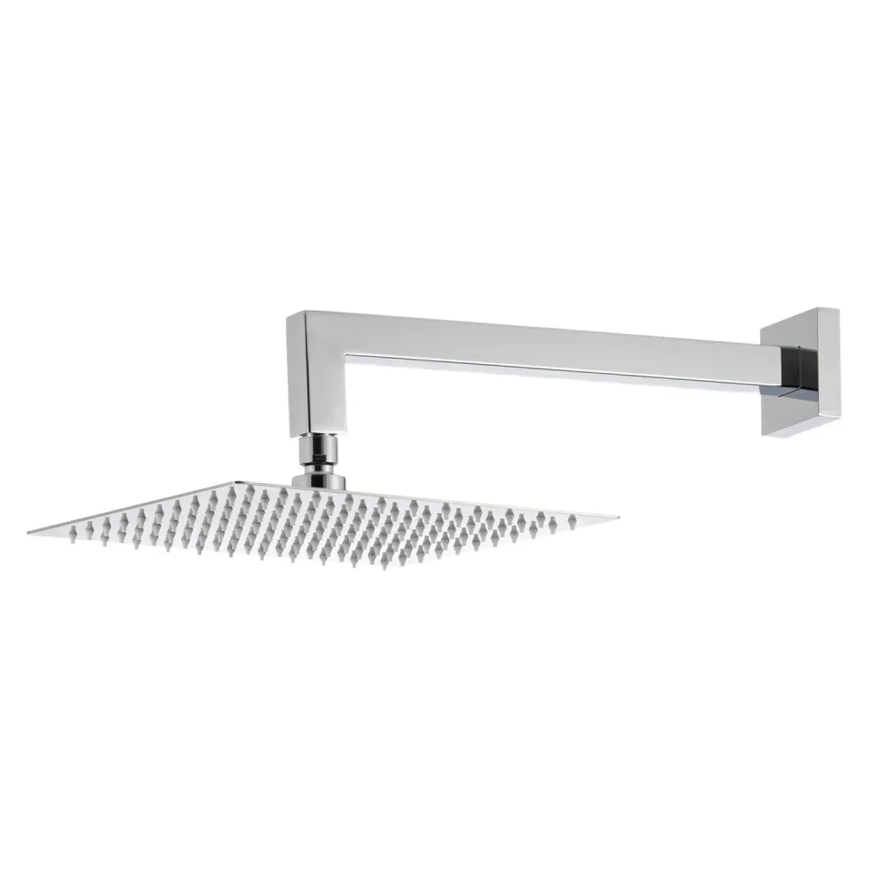Shower kit one-way built- 300 mm square showerhead chrome-plated geel koper Fire