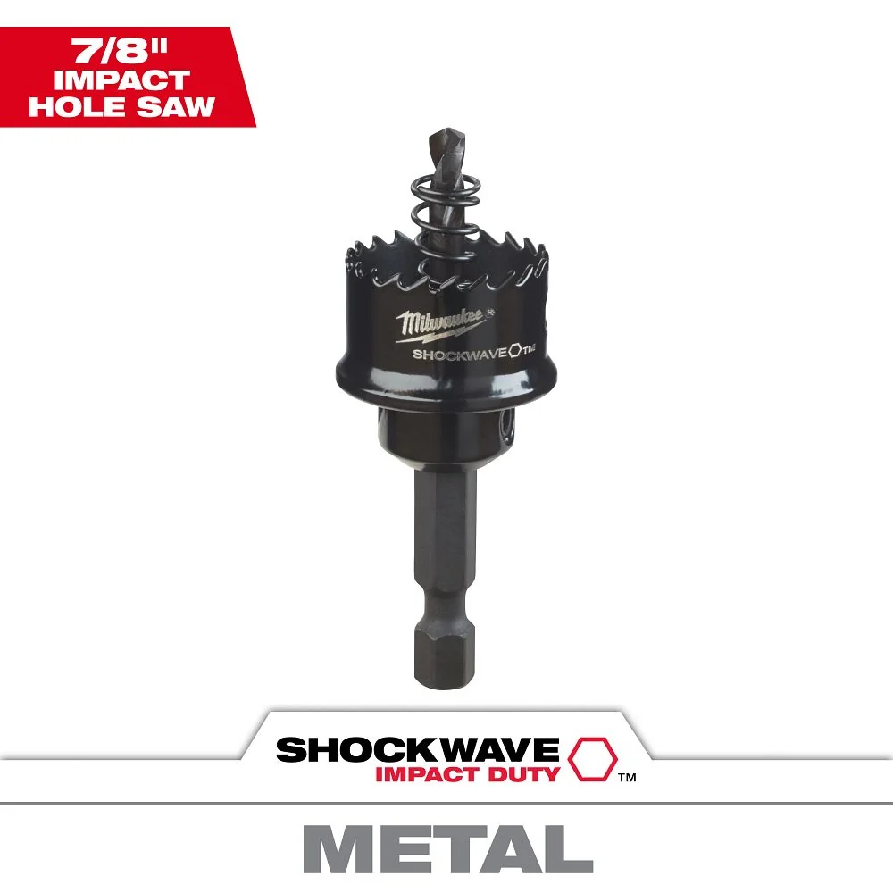 Carbide Milwaukee Tools 7/8 Shockwave Impact Hole Saw 49-56-9810