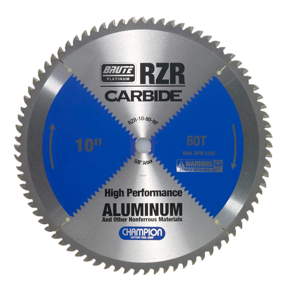 CHAMPION 10" 80T Brute RZR Carbide Circular Saw Blades