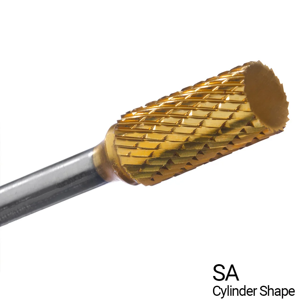 CHAMPION SA5 Tweevoudig Cut TiN Coated Carbide Bur (DIN 844)