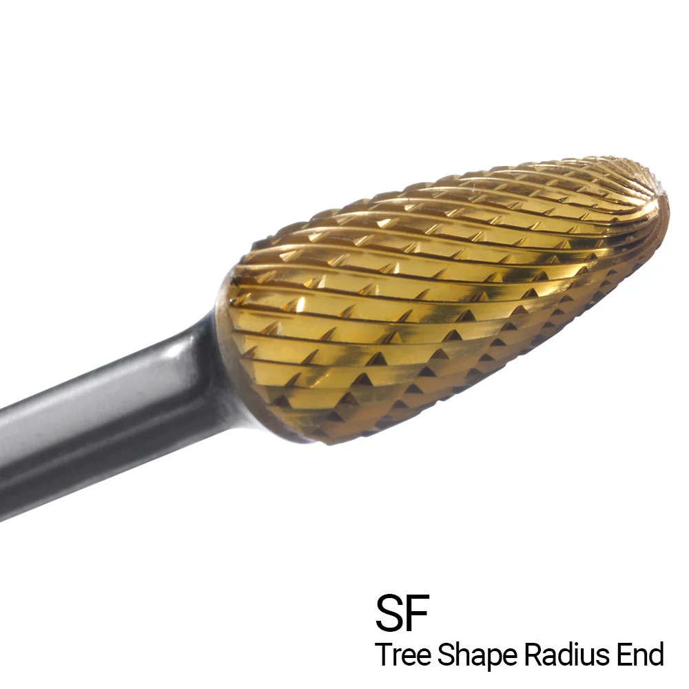 CHAMPION SF3 Duo Cut TiN Coated Carbide Bur