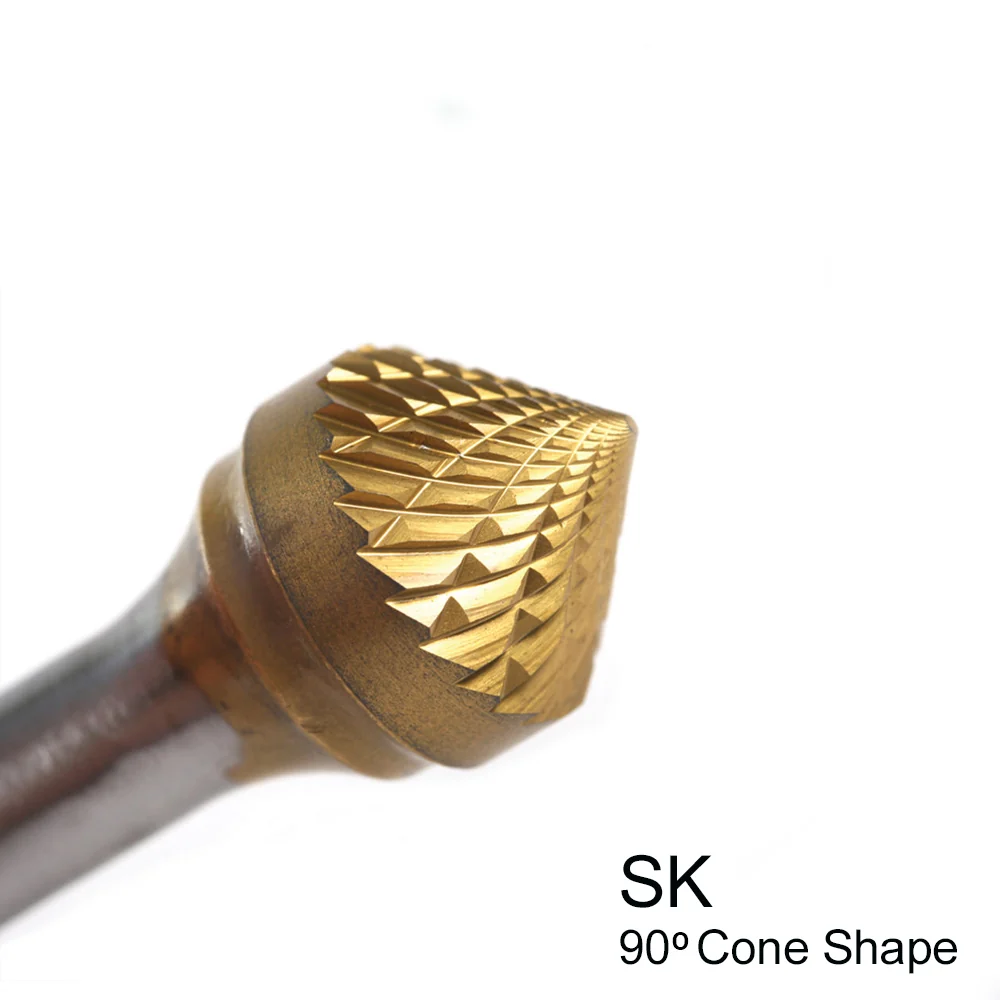 CHAMPION SK3 Tweemaal Cut TiN Coated Carbide Bur