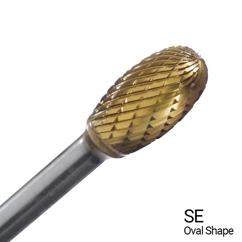 Gecoat CHAMPION SE3 Tweemaal Cut TiN Coated Carbide Bur