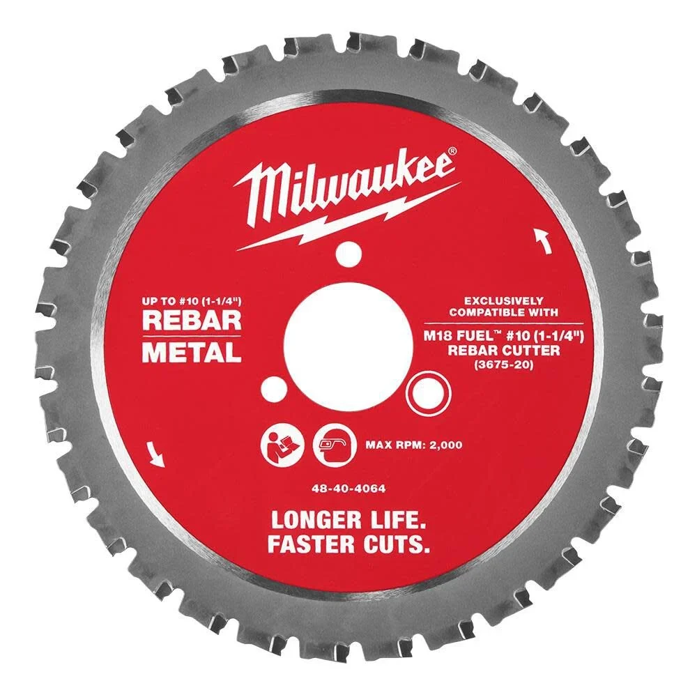 Milwaukee tool #10 (1-1/4”) Rebar Cutting Blade 48-40-4064