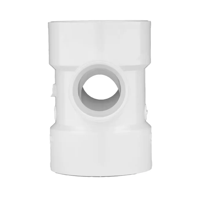 Charlotte Pipe 3- x 3- x 2- x 2- PVC DWV Reducing Dubbel Sanitary Tee