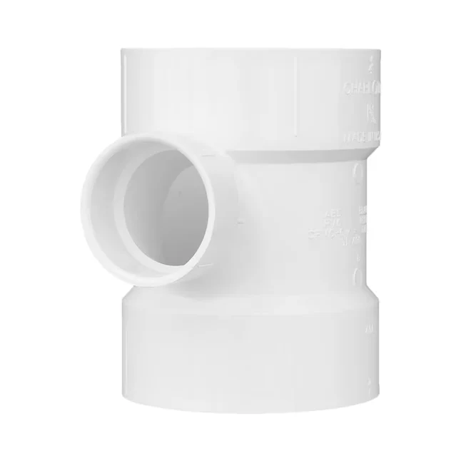 Charlotte Pipe 4- x 4- x 2- VINYL DWV Reducing Sanitary Tee